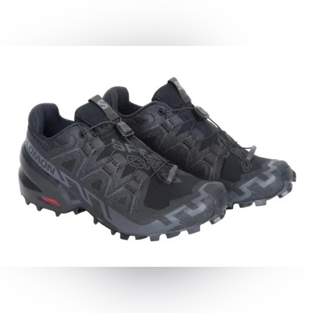 Salomon Speedcross 6 Sneakers Black/Black/Phantom Running Trail Shoes Womens 7.5